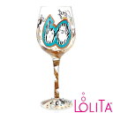 Lolita ロリータ ワイングラス 60 AND SASSY 魅力的な60歳 還暦祝い セレブ愛用 おしゃれ ポップ かわいい キュート モダン デザイングラス ハンドペイント アート ロリータ・ヤンシー