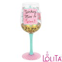 Lolita ロリータ ワイングラス LADY BOSS レディ ボス ピンクドット レオパード セレブ愛用 おしゃれ ポップ かわいい キュート モダン デザ...