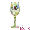 Lolita ロリータ ワイングラス PEACE 平和 グリーン セレブ愛用 おしゃれ ポップ かわいい キュート モダン デザイングラス ハンドペイント アー...
