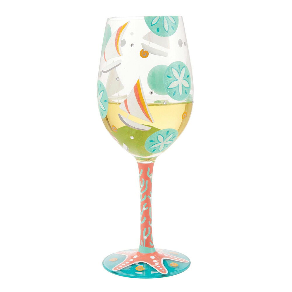 Lolita ロリータ ワイングラスSAILBOATS AND SAND DOLLARS セイルボート アンド サ...