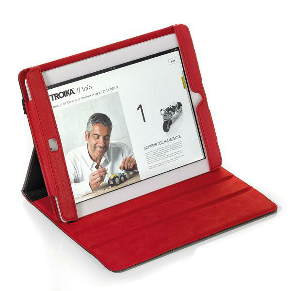 TROIKA トロイカ Apple iPad2専用スタンディングカバー 赤 レッド