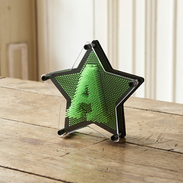 ピンアート 星型 グリーン 3D アートオブジェ 立体 インテリア雑貨 おしゃれ