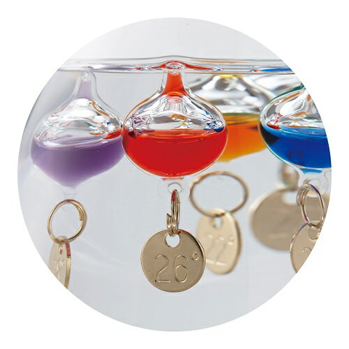 ガラスフロート温度計S ガラス球体 おしゃれインテリア リビング置物