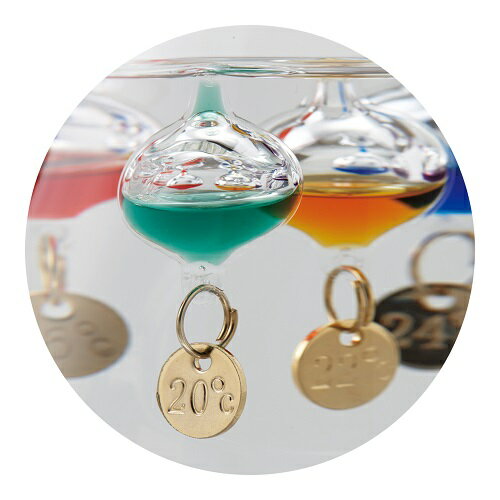 ガラスフロート温度計L ガラス球体 おしゃれインテリア リビング置物 [2]