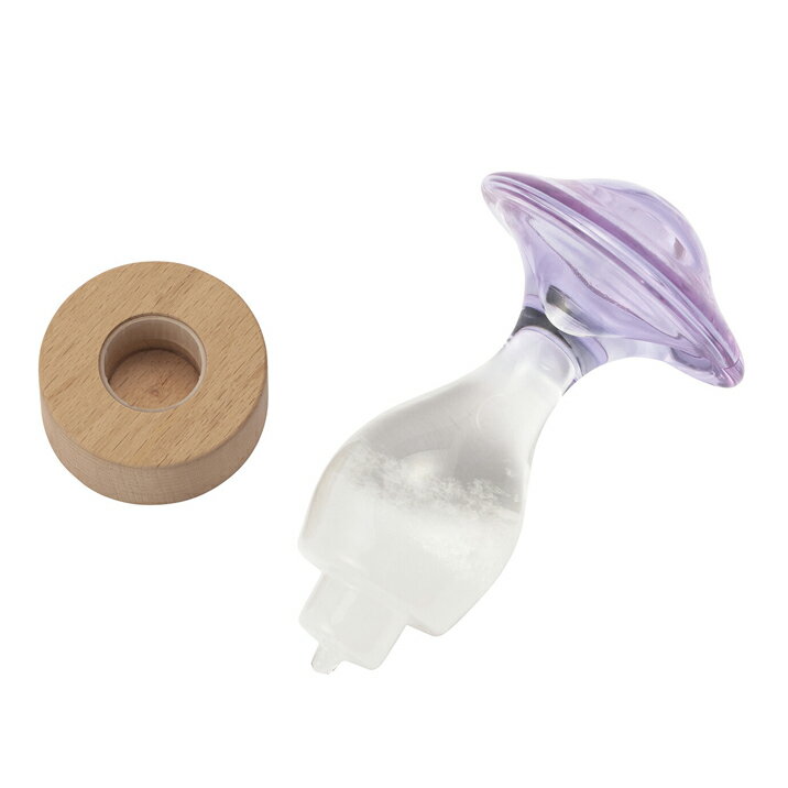 ストームグラス きのこ ライトパープル 気象予報計 知育 オーナメント 置物 インテリア雑貨 おしゃれ [3]