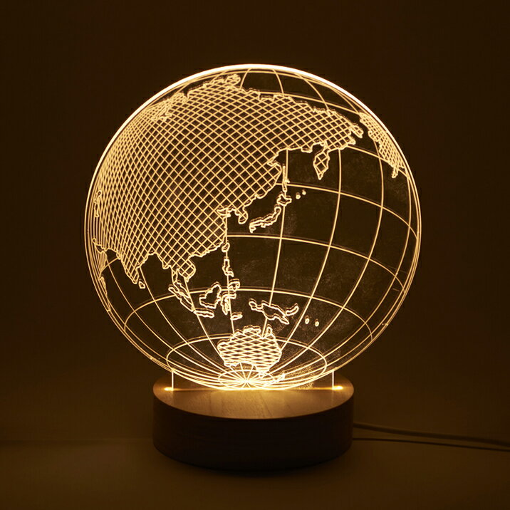 アクリルLEDライト 地球 インテリアライト アース 単色 温白色 インテリア雑貨 おしゃれ