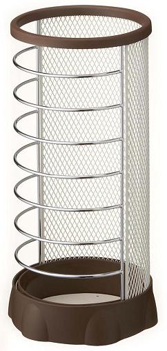 傘立て かさ立て 丸型 ブラウン 茶 メッシュ 玄関収納 インテリア シンプルデザイン