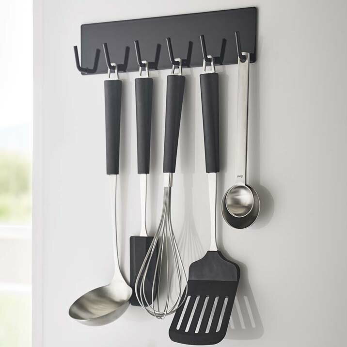 マグネットキッチンツールフック タワー tower ブラック マグネット 磁石 6連フック 調理器具 キッチンツール 壁掛け キッチン収納