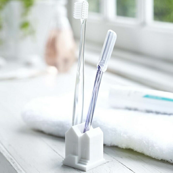 歯ブラシスタンド ハウス ホワイト 白 ハブラシ立て トューススタンド シリコン製 バス洗面 バスアクセ..