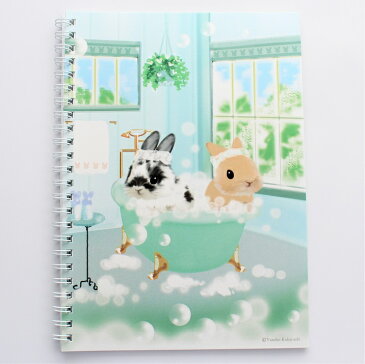 うさぎ ノート A5 バスタイム かわいい 小林裕美子 うさぎ雑貨 日本製 【あす楽対応】