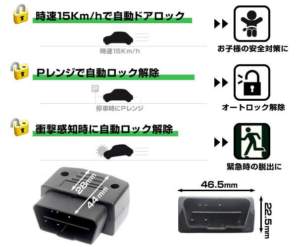 【期間限定タイムセール】OBD2 車速連動オートドアロック ワゴンR　ハスラー　車速 オート ドアロック スズキ車 S01ワゴンR　MH23S、スティングレーハスラー　MR31SパレットMK21SソリオMA15S、スぺーシア【ゆうパケット送料無料】