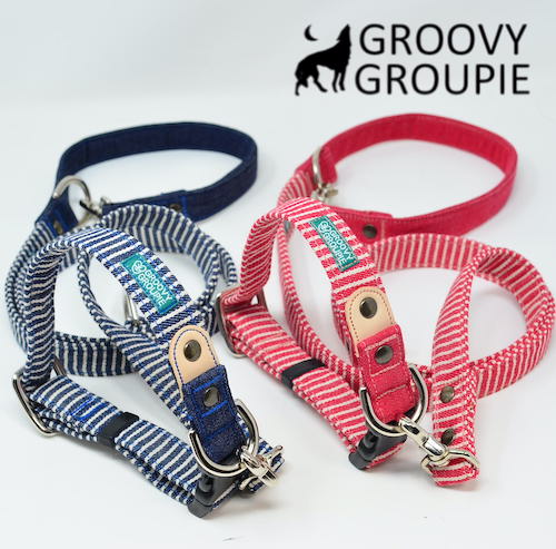 首輪 リード セット 犬 中型犬 Mサイズ 【 ヒッコリー 】 ダブルリング ダブルDカン に変更可能【 リードセット ダブルナスカン ダブルグリップ に変更可...