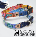 首輪 犬 小型犬 Sサイズ 【 レトロ花柄 】 ダブルリング ダブルDカン に変更可能【 リードセット ダブルナスカン ダブルグリップ に変更可能 】 コットン...