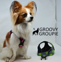 安心！優しい犬用ハーネス GROOVYGROUPIE with dogグルービーグルーピーオリジナル。 【犬種例】小型犬、中型犬の仔犬　およそ3キロからおよそ6キロほどまで(体型によって変わりますので　基本的には胴回りでサイズを決めてください) トイプードル、ミニチュアダックスフンド、パピヨン、シーーズー、ミニチュアピンシャー、マルチーズ、ポメラニアン、など 【素材】 表地＝生地　裏地＝通気性のよりメッシュ素材クッション 【おすすめポイント】 1.マジックテープで調節可能ですので、　冬に厚手の洋服を着せても、　簡単に上から　着用可能です。洋服によって、その度にハーネスのサイズを調節する必要もございません。 2.ひっぱりがある子にも　優しく胸から脇を包み込むので、　わんちゃんへの　負担が少なくなり、安心してご使用いただけます。 (うちの子は仔犬の頃、首輪をすると咳がでてしまったのですが、　このハーネスで　だいぶ軽減されたような気がしています。　個体差があるとおもいますが、　のどへの負担はだいぶ収まります。) 3.日本製。全て当店アトリエで手作りしております。犬用日本製のDカン　丈夫なYKKのバックル(超小型犬のみニフコ)を使用しています。(made in japan) 【ご注文の流れ】 こちらからご確認ください　 【ご注意】ご了承いただいた上でご購入下さい。 必ずこちらをご確認ください。 【セミオーダーとサイズ測定】サイズ欄に胴回りをご記入いただきましたら無料で受け付けております。 詳しくはこちらから 現在ご選択いただいておりますサイズは小型犬Sサイズです。 ご質問、ございましたら、メールにてお願いいたします。&#8232;やわらかクッション付きで優しい犬用ハーネス。首輪で咳き込んでしまうわんちゃんの負担も軽減します。小型犬から中型犬までのサイズご用意しております。&#8232;&#8232;