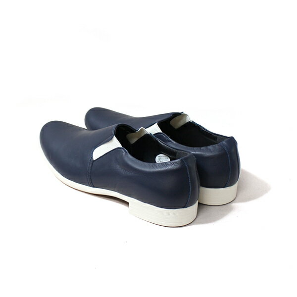 トラベルシューズバイショセTRAVELSHOESbychausser ショセ TR-003M サイドゴアスリッポン ネイビー×ホワイト ground メンズシューズ 靴 レイン 歩きやすい 旅行用 レザー 革 ネイビー 白レビューキャンペーン実施中