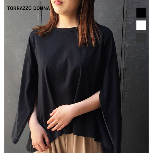 TORRAZZO DONNA/トラッゾドンナ 6211-487フレアーシルエットカットソー ground 服 レビューキャンペーン実施中