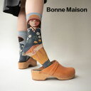 BonneMaison ボンヌメゾンAT5-01 靴下 head ground 靴下 【2220】(4)
