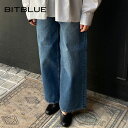 BITBLUE ビットブルー 60936 ミッドライズワイドデニム レディースパンツ デニムパンツ 春夏【2310】