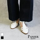 【セール20%OFF】PANIER パニエ PA2310-505 グルカサンダル 白 ホワイト 黒 ブラック 春夏 レディース靴 ground靴 【2310】
