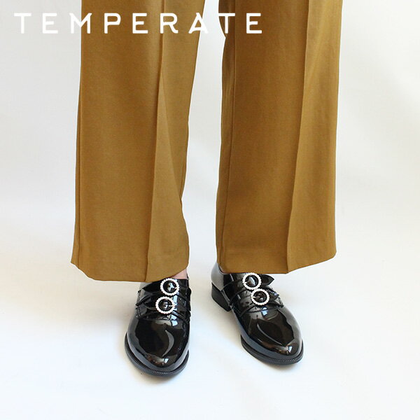 TEMPERATE テンパレイト OLGA-T ラインストーンマニッシュ 防水 歩きやすい レイン パンプス ground 靴 レインブーツ…