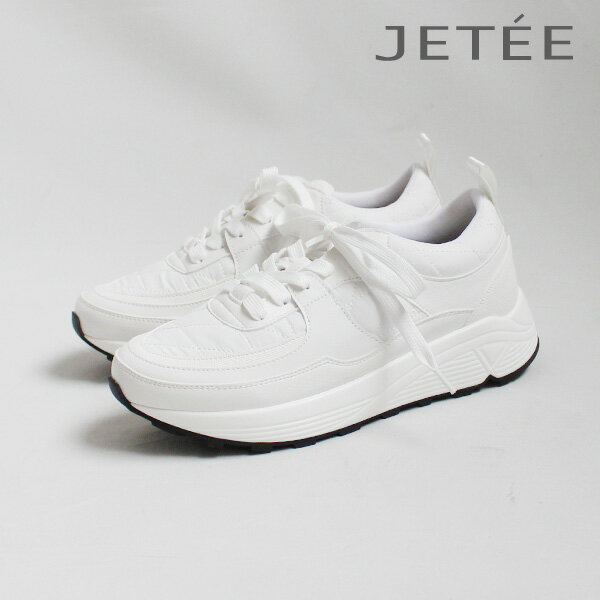 【クーポン対象商品】JETEE ジュテ ダッドスニーカーJEB5-11018 ダッドスニーカー ホワイト　シルバー レディーススニーカー ground 靴【2510】