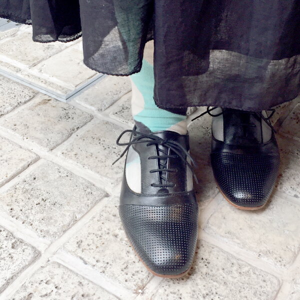 Pertini ペルティニ 171W13345 パンチング メッシュレースアップシューズ ブラック ground 靴 レビューキャンペーン実施中のサムネイル
