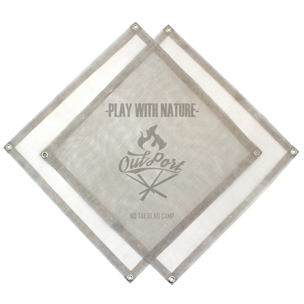 あす楽 焚き火台用 スペアメッシュ 2枚セット 替え網 替えメッシュ スペア 網 コンパクト 軽量 たきび台 折り畳み 組み立て式 焚き火スタンド OutPort ソロキャン キャンプ 焚き火 たき火 分割式通販格安セール情報 楽天 通販