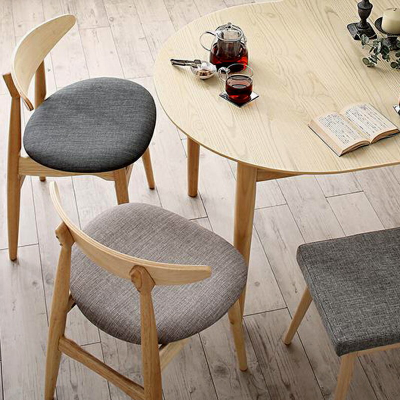 クーポン祭り開催中!商品名| CNL 伸縮式ダイニング7点セット材 料| アッシュ突板/布張り北欧テイスト ウレタン塗装 ベンチ 伸張式テーブル【セット内容】伸縮式テーブル ×1台チェア ×6脚 [2]