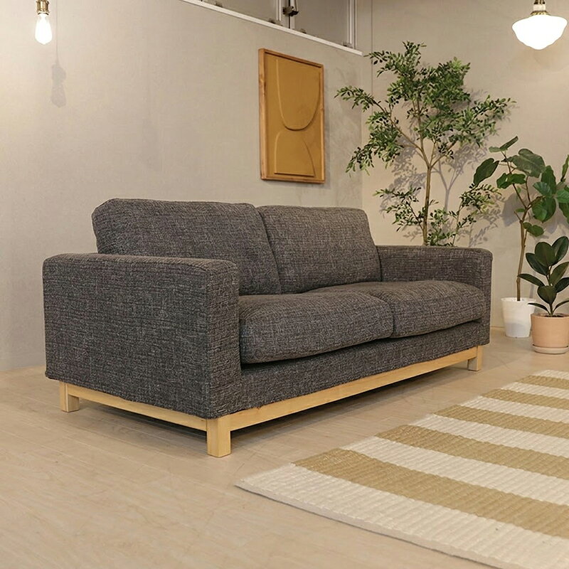 クーポン祭り開催中!商品名:MAXIM マキシムシンプル ワイド3人掛け ソファ カラー:チャコールグレー色(ブラック)全2色サイズ:幅181×奥行き90×高さ80cmフェザークッション 三人掛け カバーリング  AZMY [3]
