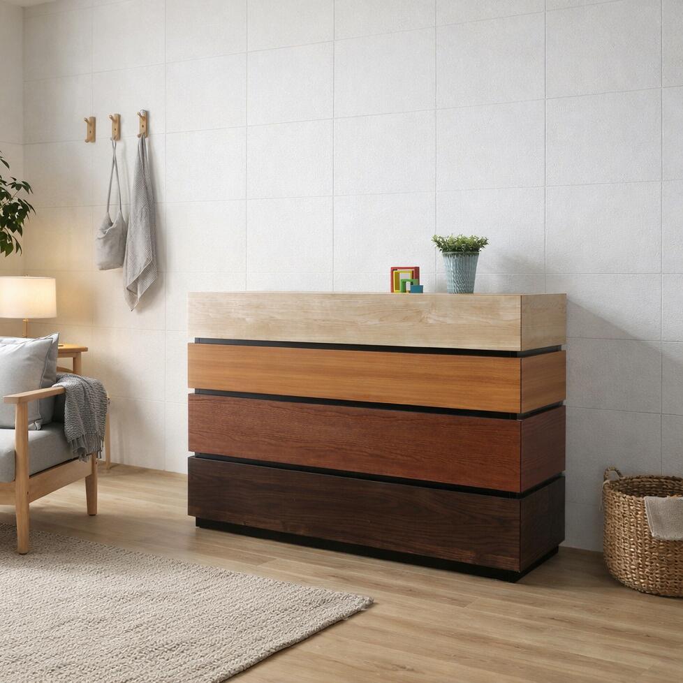 【 在庫わずか 】クーポン祭り開催中商品名| MDC タンス収納 ワイドチェスト カラー| ナチュラル ブラウンサイズ| 幅115×奥行43×高さ80cm生産国| 国産 日本製主素材| 硬質シート木製 北欧 電話台リビング収納 115cm OKSS