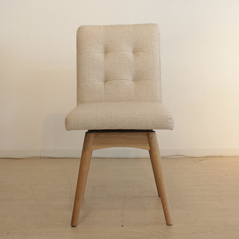 ・クーポン祭り開催中!【1脚単品】NOOCノック 回転式ダイニングチェア カラー| アイボリー色/3色あります。材 料| ポリエステル(布) 天然木脚サイズ| 幅45×奥行き56×高さ84cm 座面高:46cm北欧 組立品 回転チェア デスクチェア 店舗用にも [2]