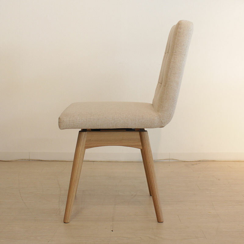 ・クーポン祭り開催中!【1脚単品】NOOCノック 回転式ダイニングチェア カラー| アイボリー色/3色あります。材 料| ポリエステル(布) 天然木脚サイズ| 幅45×奥行き56×高さ84cm 座面高:46cm北欧 組立品 回転チェア デスクチェア 店舗用にも [3]