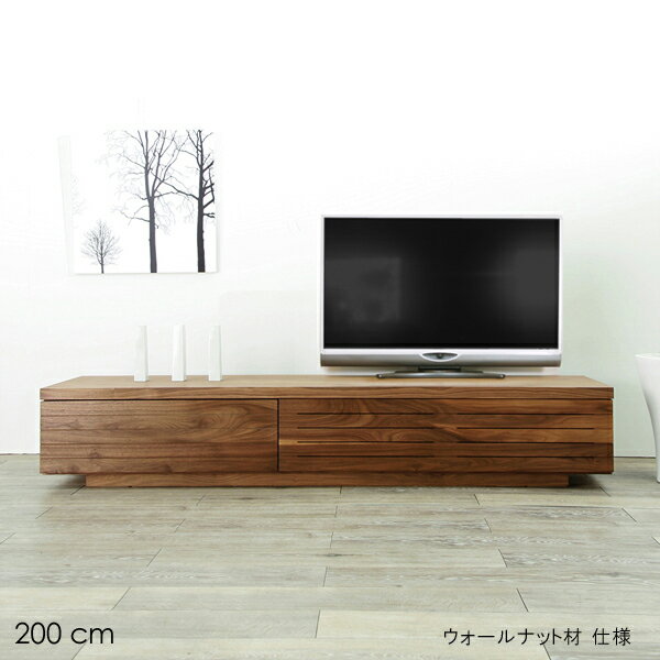 樂天商城 - クーポン祭り開催中！商品名| NTO-02 幅 200cm テレビ台 2m TV台■ 日本製 木製 無垢 TVボード■ ウォールナット テレビボード■ 送料無料 送料込み テレビラック北欧ローボード 収納付きテレビ台 国産テレビ台 完成品テレビボード