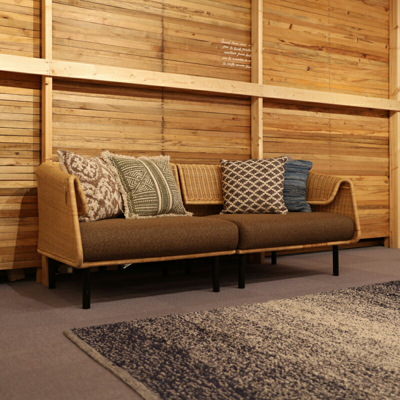 クーポン祭り開催中!商品名| KOOP クープ ソファ B+Cセットカラー| ナチュラル×ブラウン色サイズ| 総幅 約1760 奥行77 高さ70(座面39)c...