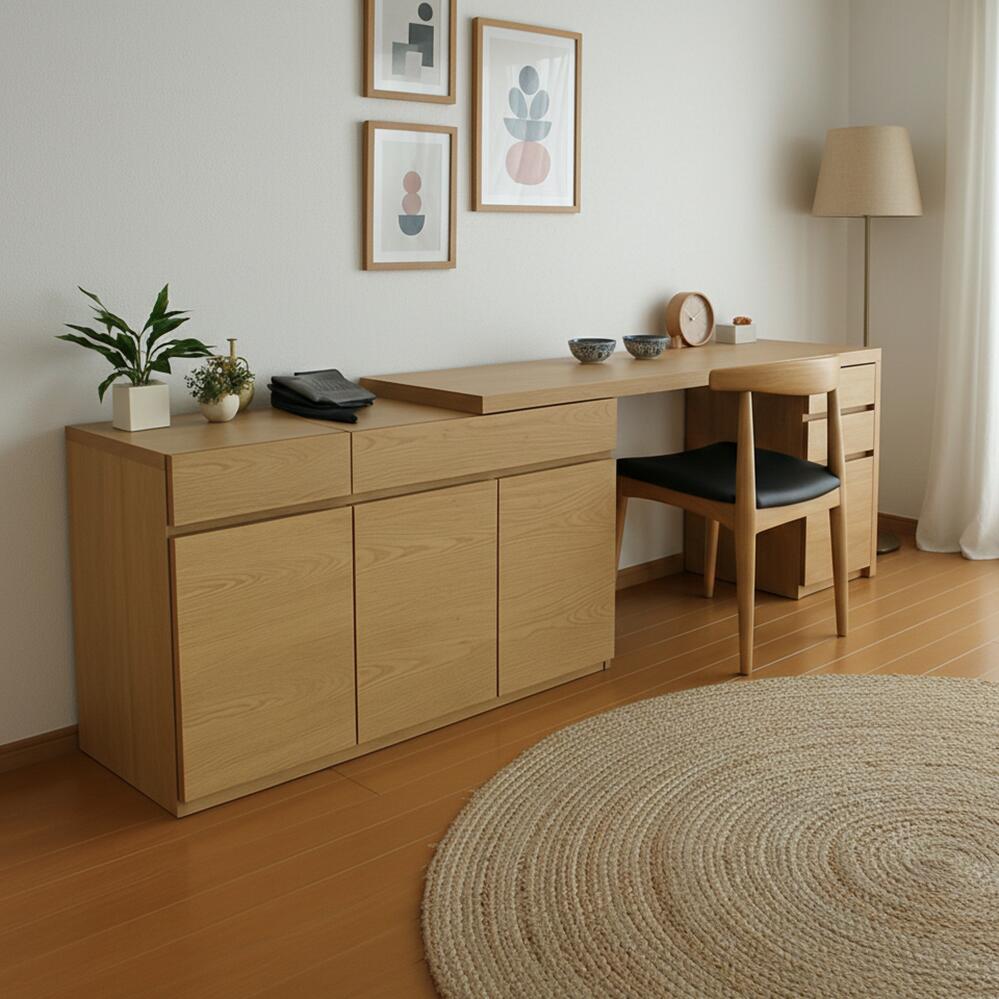 クーポン祭り開催中！LIVWOOD商品名| ノートン 伸張 デスク 学習デスク 勉強机カラー| ウォールナット ブラウン オーク ナチュラルサイズ| 最大幅 230 奥行45.5 高さ70.5cm生産国| 国産 日本製リビング学習デスク 北欧 シンプル オフィス