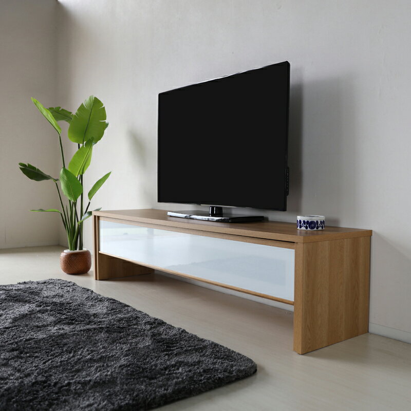 NVSテレビ台 180cm テレビボード ローボードカラー| オーク ナチュラル色サイズ| 幅 180 奥行45 高さ45cm生産国| 国産 日本製主素材| 硬質シート オーク 柄北欧ローボード 収納付きテレビ台 国産テレビ台 完成品テレビボード