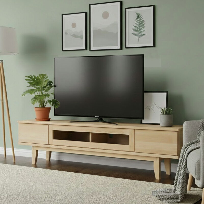 クーポン祭り開催中商品名| OKLAHM 180cm テレビボードカラー| バーチ材天然木サイズ| 幅179.4 奥行41 高さ42.8cm生産国| 国産 日本製木製テレビ台 収納 ローボード 北欧 薄型 スリム OKSS [3]