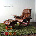 クーポン祭り開催中!ブラウン PRC パーソナルチェアリクライニングチェア オットマン 付き 足置き革張り 一人掛けソファ 1P 1人用 北欧 ソファ 回転1人...