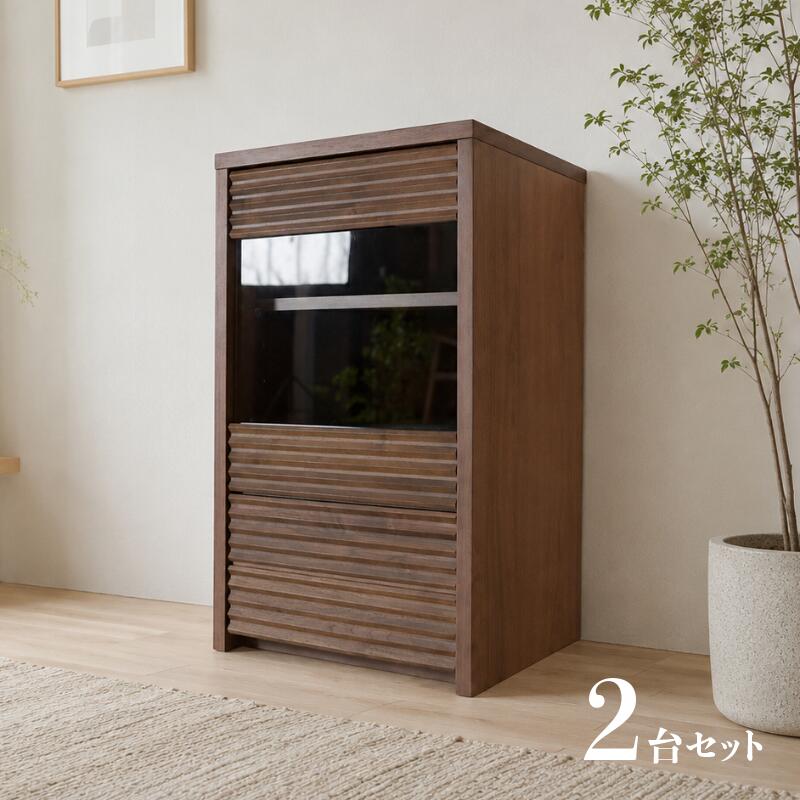 樂天商城 - 商品名|RG-A【2台セット】キャビネット 国産カラー| ウォールナット材/8色ありサイズ| 幅 48 奥行41 高さ80cm主素材| 天然木ウォールナット材/突板・無垢 サイド収納 完成品 サイドキャビネット サイドボード