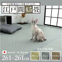 洗えるペット対応ラグ い草風ラグ SANI 畳風ラグ 夏 ラグ 洗える リバーシブルサイズ 江戸間4.5畳 幅261 奥行261cmペットラグ ラグ ペット用 ...