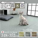 洗えるペット対応ラグ い草風ラグ SANI 畳風ラグ 夏 ラグ 洗える リバーシブルサイズ 江戸間8畳 幅348 奥行352cmペットラグ ラグ ペット用 防水...