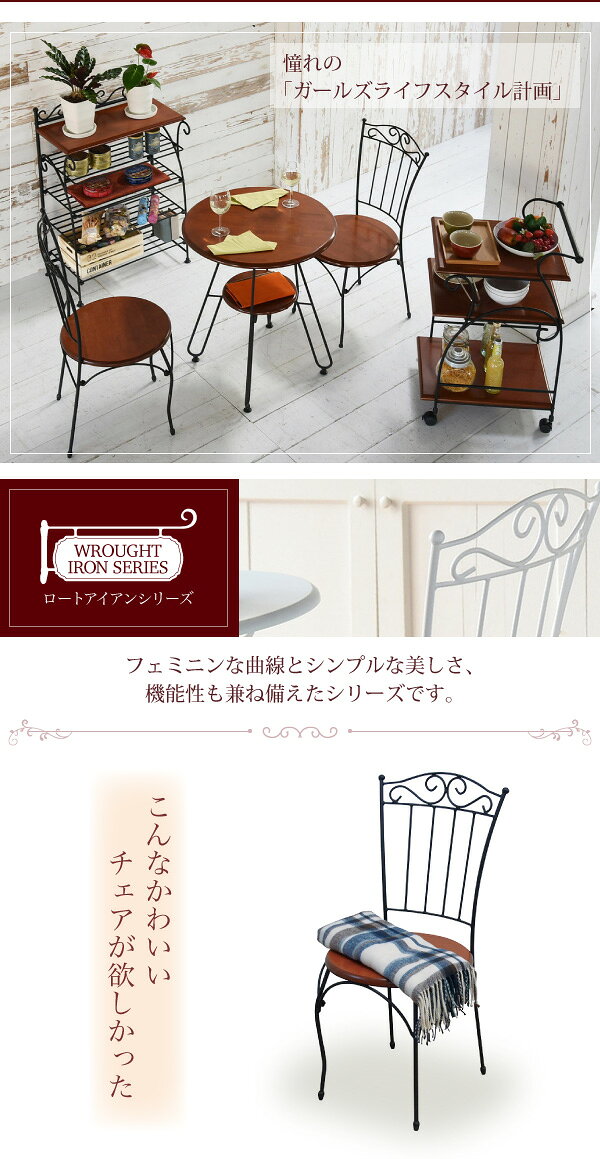 クーポン祭り開催中!ロートアイアン シリーズ チェア アイアン 脚 アンティーク風 クラシック レトロ アイアン家具 THLB [2]