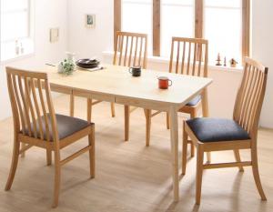 Four-Piece Set - ダイニングセット（テーブル&チェア） 天然木 ハイバックチェア ダイニング 4人 5点セット(テーブル+チェア4脚) W150