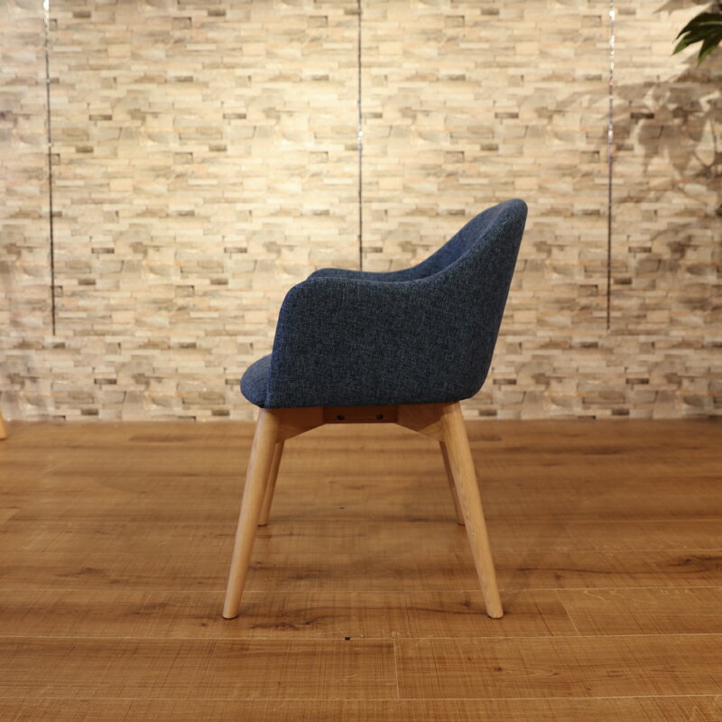 クーポン祭り開催中!【1脚単品】UNO ウノ ダイニングチェアカラー|ブルー色サイズ| 幅 50cm 奥行55cm 高さ73cm脚部:ウレタン塗装 張地:ポリエステル肘付き 椅子 おしゃれ 北欧 イスファブリックチェア 布地 オフィスや書斎 学習チェア