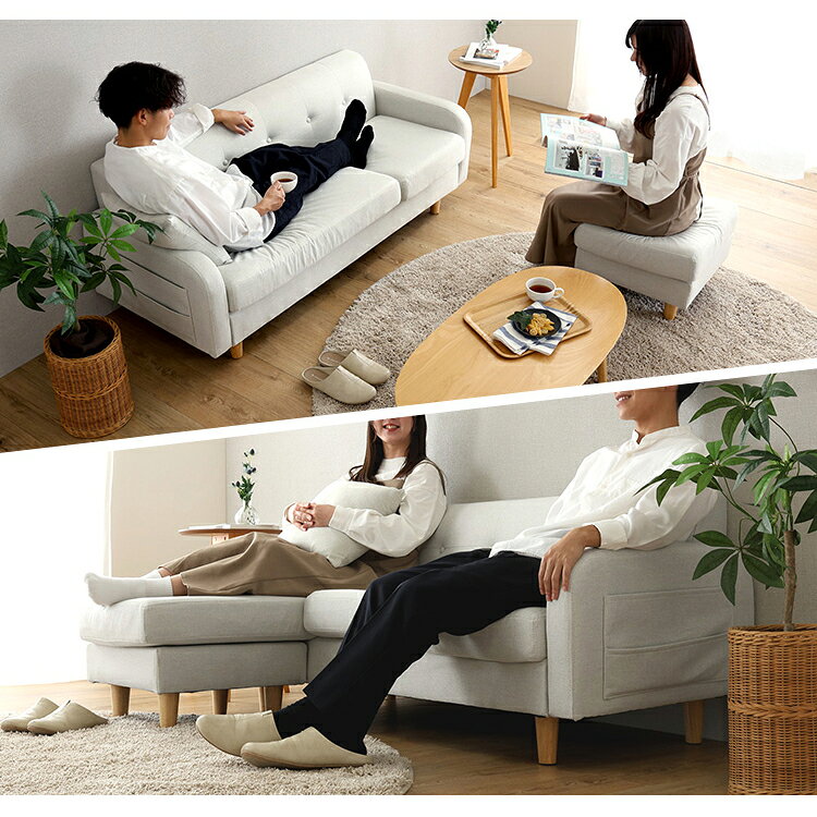 クーポン祭り開催中!商品名 ZOOT 3人掛け カウチソファ SOFAカラー グレー チャコールグレー オフホワイト ブラウンサイズ 幅164×奥行69-119×高さ65cmコンパクト カウチ 三人掛け 北欧インテリア ・SHZO [2]