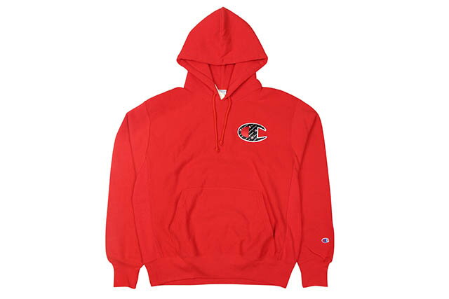 CHAMPION REVERSE WEAVE BIG C W/SCRIPT PULLOVER HOODIE (RED)チャンピオン/プルオーバーフーディー/レッド