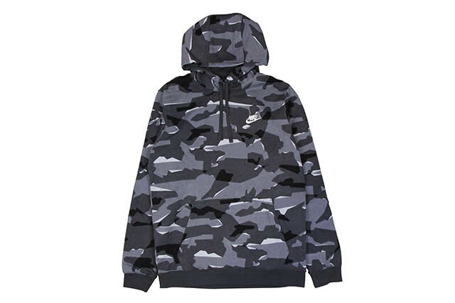 NIKE CLUB CAMO PULLOVER HOODIE (AR1314-065:COOL GRAY)ナイキ/プルオーバーフーディー/クールグレー