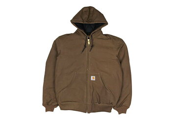 Carhartt DUCK ACTIVE JKT/QUILTED FLANNEL LINED(J140:205/COFFEE)カーハート/フードダックジャケット/コーヒー