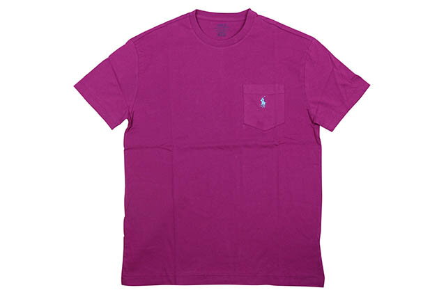 POLO RALPH LAUREN CLASSIC FIT POCKET T-SHIRT (710704248046:ROYAL MAGENTA)ポロラルフローレン/シグネチャーポニー/ショートスリーブTシャツ/ポケットTシャツ/メンズ/レディース/シンプル