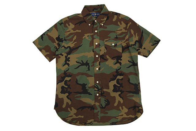 POLO RALPH LAUREN CLASSIC FIT CAMO SHIRT (710740885001:SEERSUCKER SURPLUS CAMO)| t[/JVc/V[TbJ[T[vXJ